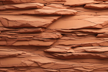 Layered Red Rock Formations in Desert Landscape Digital Illustration