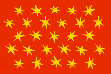 yellow star on red background