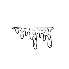 dripping liquid line icon with confetti sprinkles