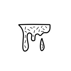 dripping liquid line icon with confetti sprinkles