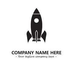 Rocket silhouette logo company design vector illustration