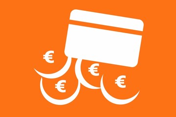 Credit card and coins icons, credit card and coins, icons of credit card, icons of coins, money, savings, 