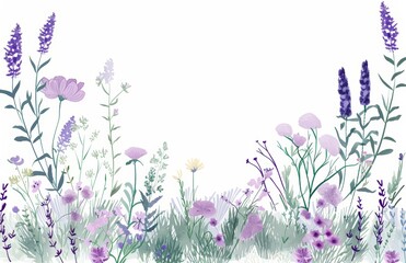 spring flowers border