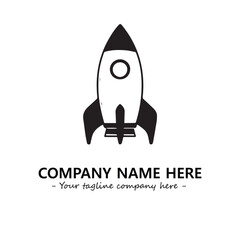 Rocket silhouette logo company design vector illustration