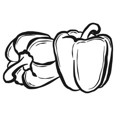 Garden Veggies Line Art PNG Set: Cute Vegetable Outlines for Kids’ Learning, Coloring & DIY Craft.
