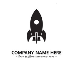 Rocket silhouette logo company design vector illustration