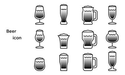 ビールのアイコンセット