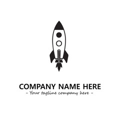 Rocket silhouette logo company design vector illustration