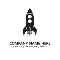 Rocket silhouette logo company design vector illustration