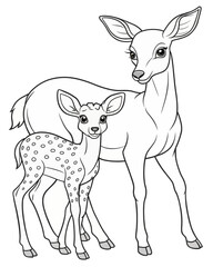 deer animals coloring pages