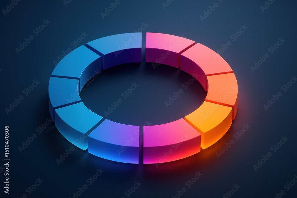 Poster this vibrant circular data display symbolizes business strategy and decision-making highlighting inn