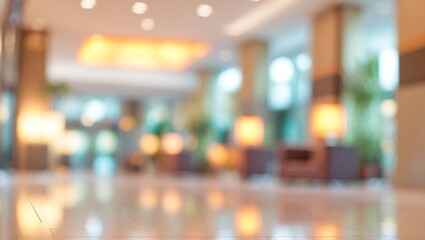Abstract blur interior hotel lobby background 