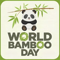 World Bamboo Day, 18 September, bamboo day stock illustration, vector illustration, banner, post, ads design