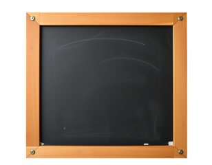 Blank chalkboard with wooden frame