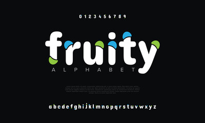 Custom Colorful modern minimal abstract alphabet fonts. vector illustration