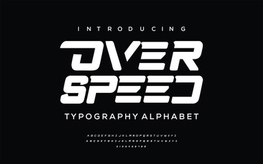 Modern Bold Font Sport Alphabet. Typography urban style fonts for technology, digital, movie logo design. vector illustration