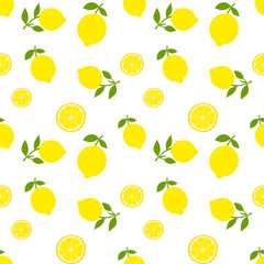 seamless cheerful lemons pattern for summery vibes