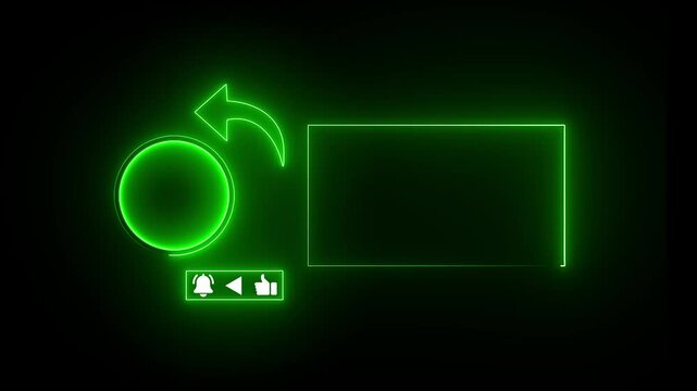 neon end screen. Subscribe button and outro for gaming and video channels Youtube End screen Outro Card subscribe to my channel.You tube end screen Outro Card subscribe to my channel Animated borders - Powered by Adobe