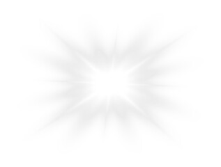Starburst radiance flash brightness isolated on transparent background for christmas and new year celebration effects shining png