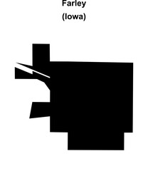 Farley (Iowa) blank outline map
