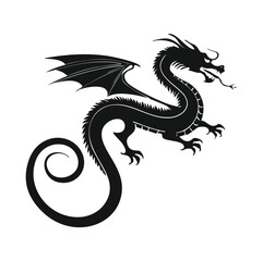 black and white dragon