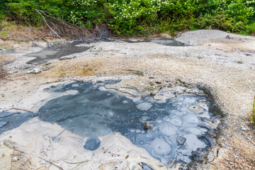 日本の風景・夏　北海道阿寒町　阿寒湖畔　ボッケ