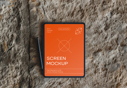 Tablet Device Screen Mockup