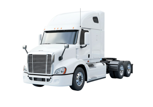 semi truck tractor unit isolated on transparent background