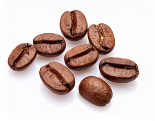 coffee beans on white background