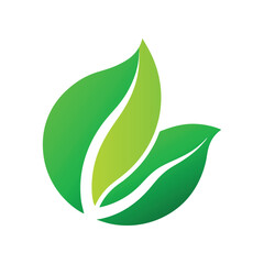 Green Leaf Logo Nature and Ecology Symbol