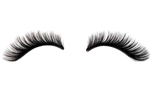 Black Eyebrows and Eyelashes Permanent Make Up and Tattooing Concept for Beauty Cosmetic Salon. Vector illustration of Makeup. Ai Generated Images