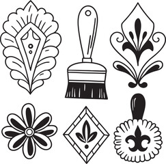 black and white flowers