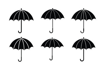 Singles Umbrella Bundle Vector Art for Digital Use isolated on transparent or white background