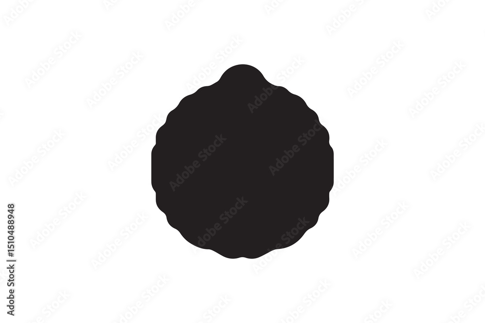 Fototapete a black-and-white label an badge frame against a white background in a straightforward and inconspic