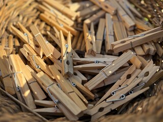 wooden clothes pins