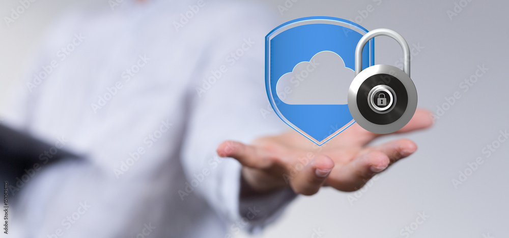 Poster safeguard your data with robust cloud security. privacy and protection guaranteed.
