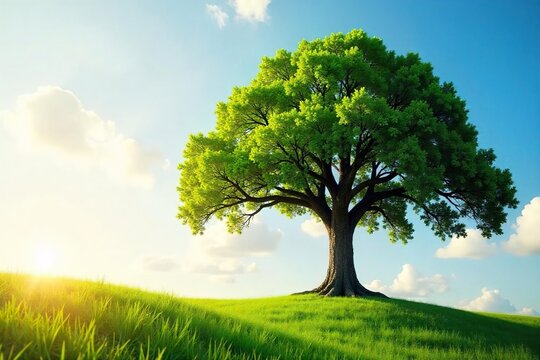 A well-established business, symbolized by a sturdy oak tree reaching towards the sky, signifying growth, longevity, and stability in the marketplace , stability, nature, solid