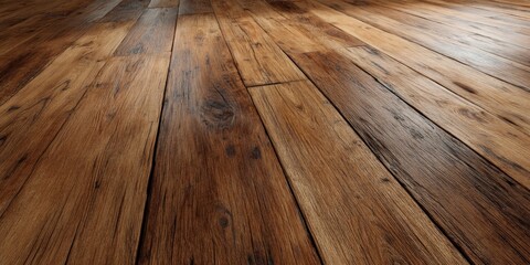Vintage hardwood floor with visible wear, suitable for rustic or antique settings.