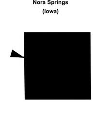 Nora Springs (Iowa) blank outline map