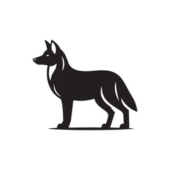 **"Alert Dhole Vector Silhouette: Wild Canine Design Featuring Lean Body, Upright Ears, and Agile Stance in Clean, Minimalist Style for Crafts and Digital Artwork Projects"**
