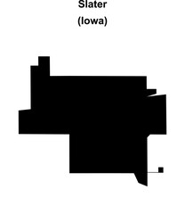 Fototapeta premium Slater (Iowa) blank outline map