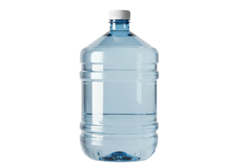 Large plastic water bottle isolated on transparent background