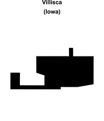 Villisca (Iowa) blank outline map