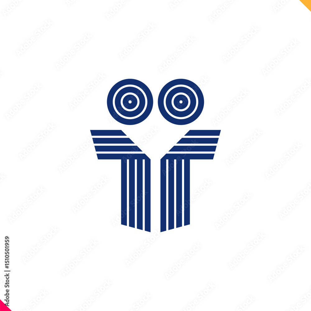 Fototapete Parallel line monogram initial logo, combination of letter I and I. Best for name abbreviation.