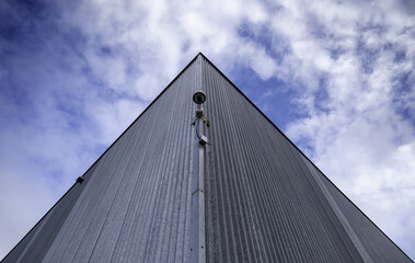 Security camera on a facade