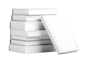 template empty book mockup set white background , 3D rendering. Ai Generated Images