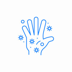 Obraz premium germ protection cleanliness icon sign vector