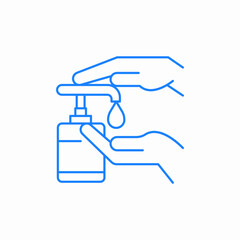 hand sanitizer dispense icon sign vector