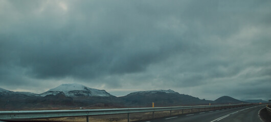 storm clouds over the mountains