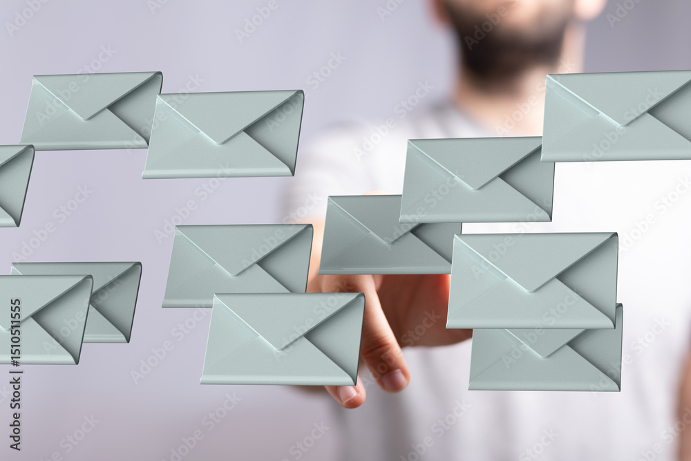 Fototapete Efficient email management.  Tips for handling a large inbox.  Streamline your workflow.